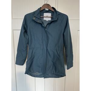 O'Neill Women's Jacket Small Teal Zippered wih Hood, Lightweight, Spring